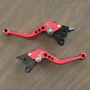 Red and Black Brake & Clutch Levers